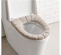 DadaAA Toilet Seat Cover Pads,Warmer Bathroom Toilet Seat Cushion Stretchable Washable (beige)