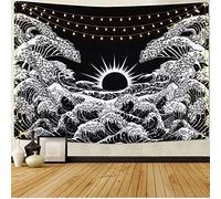 DadaAA Wall Tapestry Black and White Tapestry Sun and Moon Tapestry Skull Tapestry Wall Hanging Home Decorations Mysterious For Bedroom Home Decor (A, 150X200CM)