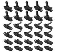 Dadabig 100 PCS Tarp Clips, Windproof Lock Grip Awning Clamp Grip Plastic Alligator Clamp Tent Snaps Tent Accessories for Outdoor Activities, Black, 3.2 * 1 * 1.3 cm