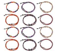 Dadabig 12 PCS Glasses Strap, Eyeglasses Chain Vintage Glasses Cord, Glasses Chain Sunglasses Rope Chain Non-Slip Spectacle Chain, 6 Colors Unisex Safety Glasses String