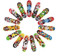 Dadabig 15 PCS Finger Skateboards, Mini Fingerboard Mini Skateboard Toy Deck Truck Finger Board for Boys Kids Party Bag Fillers Birthday Party Toy Favors in Multiple Patterns (Random Color)
