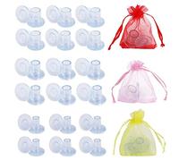 Dadabig 18 Pairs High Heel Protectors, Stiletto Heel Stoppers Shoe Heel Savers Protecting from Grass Gravel Bricks and Cracks, Small Middle Large, Transparent Color