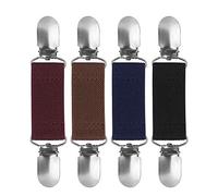 Dadabig 4 PCS Sweater Cardigan Clips, Elasticated Cinch Clip Unisex Simple Elegant Sweater Clothing Chain Fit Clip for Women and Men, 4 Colors