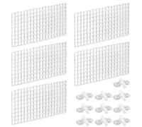 Dadabig 5 PCS Aquarium Divider Fish Tank Divider, Aquarium Filter Grids Aquarium Separation Grid Tray Isolation Board Grid with 10 PCS Sucker Clips, White