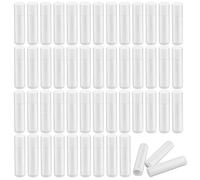 Dadabig 50 PCS Lipstick Container, Refillable DIY Lip Gloss Container, Empty Plastic Tube Balm with Lid, for DIY Homemade Lipstick, White