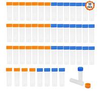 Dadabig 50 PCS Plastic Test Tubes with Lids, 5ML Graduated Plastic Centrifuge Tubes, Cryogenic Test Tube Graduated Marks and Screw Cap Small Vials Container for Laboratory, Blue and Orange