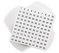 Dadabig 50 Sheets Number Label 0 to 100 Stickers with Round Number 5000 Pieces Numbered Labels Organization Inventory Storage