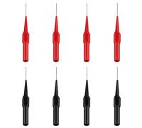 Dadabig 8 PCS Test Probe, Multimeter Probes Copper Test Leads Stainless Steel Needle Probes Silicon Back Probe Pin for Automotive, Telecommunications, Industrial, 4mm Jack Socket, Red and Black
