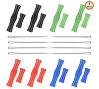 Dadabig 8 Set Archery Finger Guard, Archery Bowstring Finger Saver Silicone Finger Protector Bow Hunting Protector for Recurve Protective Tools, 4 Colors