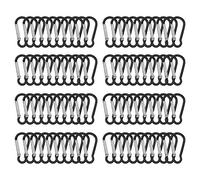 Dadabig 80 PCS Carabiner Clips, Aluminum Carabiner Snap Hook Mini Carabiner for Key Chain Keyring Camping Outdoor Traveling, Black