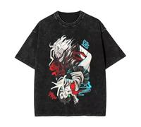 Dadadan Tshirt Pure Cotton Washed with Vintage Texture Restoring Anime Cosplay