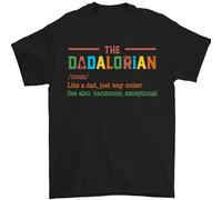 Dadalorian Funny Fathers Day Dad Daddy Mens T-Shirt 100% Cotton Black L