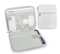 Dadanism 13 Inch Tablet Sleeve Padded Carrying Case for iPad Pro 13" M4 2024, iPad Air 13", iPad Pro 12.9", Samsung Galaxy Tab S10+ Plus/S9 FE+/S9+ Plus 12.4", reMarkable Paper Pro 11.8", Gray + White