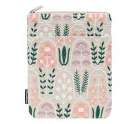 Dadanism 6-7 Inch Embroidered Flower Padded Sleeve for All-New 7" Kindle Paperwhite, 7" Kindle Colorsoft, 6" Kindle, Protective Sleeve Case for 6" Kobo Clara BW/Colour E-Reader, Beige Plants