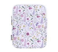 Dadanism 6-7 Inch Padded Sleeve for 7" Kindle Colorsoft Signature Edition and All-New Kindle Paperwhite, Protective Pouch Bag Carrying Case for 6" K-indle/K-indle Oasis/Kobo E-Reader, Purple Floral