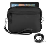 Dadanism 6-7 Inch Protective Padded Sleeve Bag Carrying Case with Shoulder & Wristlet Strap for 7" Kindle Paperwhite/Colorsoft, 6" Kindle/Kobos/Nook E-Reader, with RFID Blocking Card Slot, Sage