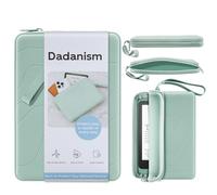 Dadanism 6-7 Inch Silicone Clutch for 7" Kindle Paperwhite and Kindle Colorsoft Signature Edition, 6" K-indle, Kobo, Nook E-Reader, Anti-Dust Coating Multi-Purpose Bag for Phone, Wallet, Sage Green