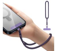 Dadanism Phone Wrist Strap, Universal Adjustable Hand Wrist Strap Lanyard for iPhone 16 and Most Smartphones, Multifunctional Patch Lanyard with Phone Tether Tab for Women and Men, Dark Purple