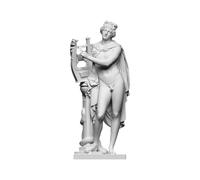 DadArt Apollo Kitharoidos Statue White Alabaster Greek God Sculpture Lyre Music Classical Art 25cm / 9.84"