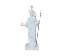DadArt Athena Goddess Statue With Spear White Alabaster Sculpture Ancient Greek Statue
