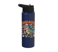 Dadasaurus #1 Dad Playful Dino Theme Stainless Steel Insulated Water Bottle