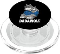 Dadawolf Wolf Dad and Baby Papa Father's Day for a Daddy PopSockets PopGrip for MagSafe