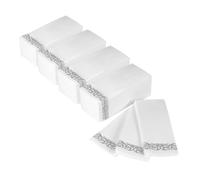 DADAWU Disposable Hand Towels Decorative Bathroom Paper Napkins,Linen-Feel Guest Towels for Kitchen,Parties, Weddings, Anniversary, Dinners or Events Pack of 200,Grey