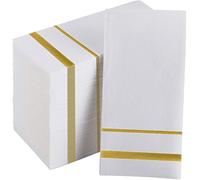 DADAWU Guest Towels Disposable Cloth Like Paper Christmas Towles Hand Napkins Soft, Absorbent, Paper Hand Towels for Kitchen, Bathroom, Parties, Weddings, Dinners or Events,50Pack