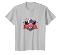 Dadcula: Spooky Dad Halloween Vampire Bat Mustache T-Shirt, Kids, Silver, 12 Years