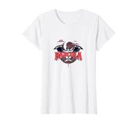 Dadcula: Spooky Dad Halloween Vampire Bat Mustache T-Shirt, Women, White, M