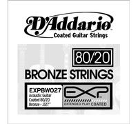 D'Addario .027 EXP Coated 80/20 Bronze Single String