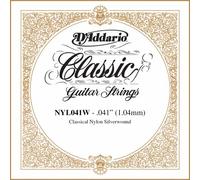 D'Addario .041 Silver Plated Copper Single String for Classical Guitar