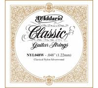 D'Addario .048 Silver Plated Copper Single String for Classical Guitar