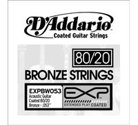 D'Addario .053 EXP Coated 80/20 Bronze Single String