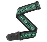 D'Addario Guitar Strap - Guitar Accessories - Electric Guitar Strap, Acoustic Guitar Strap, Acoustic Electric Guitar Strap & Bass Guitar Strap - Tie Stripes - Green - 2" Wide