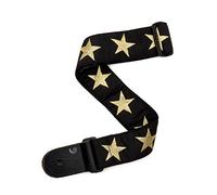 D'Addario 20T05 Woven Guitar Strap - Gold Star, 5cm
