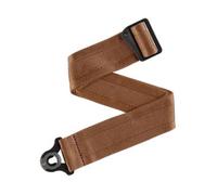 D'Addario Auto Lock Guitar Strap - Acoustic & Electric Accessories - Easy to Use Locking Straps - Uses Existing Buttons - Woven Polypro - Umber Brown