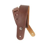 D'Addario Accessories Leather Guitar Strap - Guitar Accessories - Electric Guitar Strap, Acoustic Guitar Strap, Acoustic Electric Guitar Strap & Bass Guitar Strap - Slim Garment - Brown