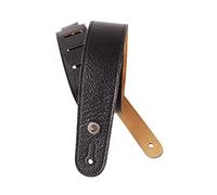 D'Addario Accessories Leather Guitar Strap - Guitar Accessories, Slim Garment - Black