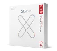 D'Addario Acoustic Guitar Strings, XS 80/20 Bronze Coated, XSABR1356-3P, Medium Gauge 13-56, 6-String Set, Pack of 3