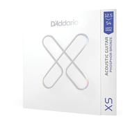 D'Addario Guitar Strings - XS Phosphor Bronze Coated Acoustic Guitar Strings - XSAPB12554 - Maximum Life with Smooth Feel & Exceptional Tone - For 6 String Guitars - 12.5-54, Light Plus