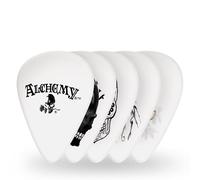 D'Addario Alchemy Celluloid Guitar Picks - Natural Feel, Warm Tone - Skull Collection, Medium 0.70mm, 10-pack