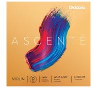 D'Addario Ascente Violin Strings - Violin Strings with Ball Ends, Synthetic Core - A313 4/4M - D String - 4/4 Scale - Medium Tension