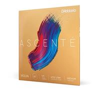 D'Addario Ascente Violin Strings - Violin Strings with Ball Ends, Synthetic Core - A310 1/8M - Full Set - 1/8 Scale - Medium Tension