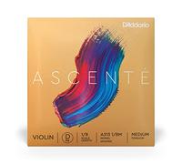 D'Addario Ascente Violin Strings - Violin Strings with Ball Ends, Synthetic Core - A313 1/8M - D String - 1/8 Scale - Medium Tension