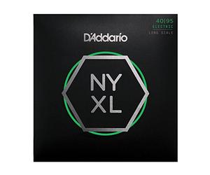 D'Addario Bass Guitar Strings - NYXL Bass Strings - NYXL4095 - Unrivaled Strength, Tuning Stability, Enhanced Response - For 4 String Bass Guitars - 40-95 Super Light, Long Scale