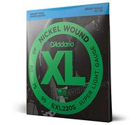 D'Addario Bass Guitar Strings - XL Nickel Bass Strings - EXL220S - Perfect Intonation, Consistent Feel, Powerful Durability - For 4 String Bass Guitars, Super Light, 40-95