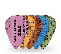 D'Addario Beatles Guitar Picks 1964 Tour Ticket Stubs Medium, 10-Pack | D'Addario Beatles picks combine collectible artwork, classic feel, reliable attack and versatile tone for fans and players.