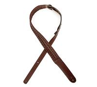 D'Addario Braided Leather Guitar Strap - Guitar Accessories - Electric Guitar Strap, Acoustic Guitar Strap, Acoustic Electric Guitar Strap & Bass Guitar Strap - Brown