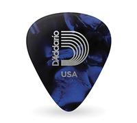 D'Addario Celluloid Guitar Picks - Guitar Accessories - Guitar Picks for Acoustic Guitar, Electric Guitar, Bass Guitar - Natural Feel, Warm Tone - Blue, Light, 10-pack